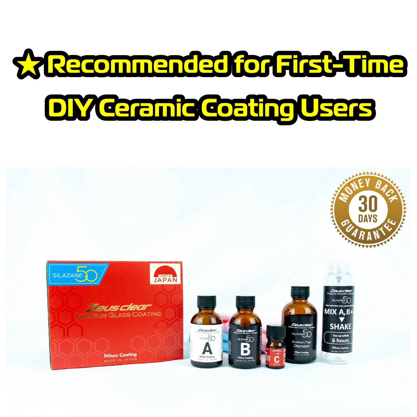 [One Coat]Premium Ceramic Coating SILAZANE50 STARTER KIT